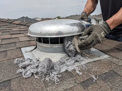 Cleaning Dryer Vent On Roof in Deltona
