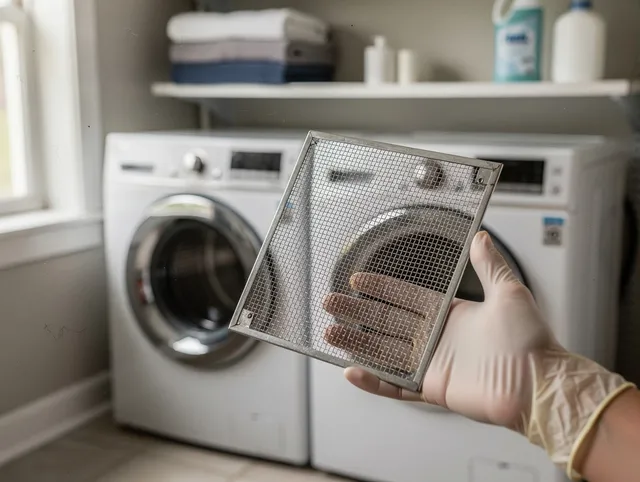 Deltona Dryer Vent Cleaning specialist performing detailed lint trap cleaning service in Deltona